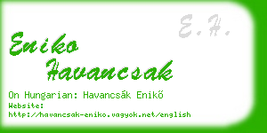 eniko havancsak business card