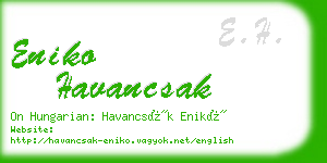 eniko havancsak business card